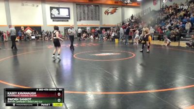 90 lbs Quarterfinal - Sworn Sankot, Benton Community Wrestling Clu vs Kasey Kavanaugh, McDominate Training Center