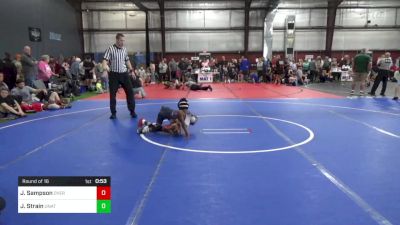 60 lbs Round Of 16 - Jordan Sampson, Overbrook vs Jase Strain, Unattached