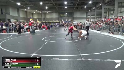 150 lbs Quarterfinal - Jose Coreno, Hugoton vs Remy Webb, Ellsworth