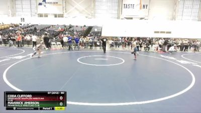 80 lbs Champ. Round 2 - Coda Clifford, Grain House Grapplers Wrestling Club vs Maverick Jimerson, Franklinville Wrestling Club