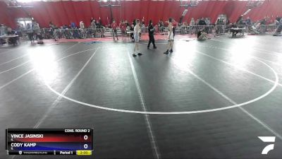 113 lbs Cons. Round 2 - Vince Jasinski, IL vs Cody Kamp, IL