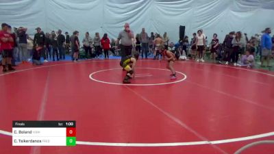 66 lbs Final - Cooper Boland, York vs Caleb Tsikerdanos, Frederick