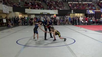 52 lbs Champ. Round 1 - Everett Shull, Helena Wrestling Club vs Jeremiah Birdinground, Heights Wrestling Club