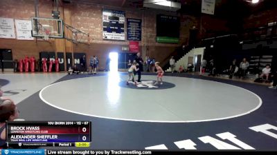 67 lbs Round 1 - Brock Hvass, Lewiston Wrestling Club vs Alexander Sheffler, Team Real Life Wrestling