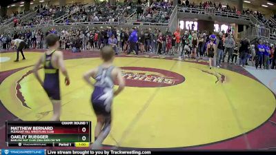 78 lbs Champ. Round 1 - Oakley Ruegger, Barlow Mat Club (DBA Barlow Wr vs Matthew Bernard, Pleasant Hill Wrestling Club