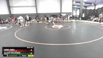 157 lbs Cons. Round 3 - Silvano Bolognese, Canada vs Jaden Tobey, Outlaw Wrestling Club