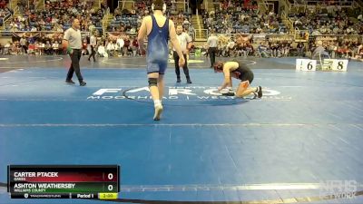 189 lbs Champ. Round 1 - Carter Ptacek, Oakes vs Ashton Weathersby, Williams County