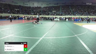 76 lbs Consi Of 8 #1 - Keilan Atencio, Plainview Junior High vs Hixsen Brooks, Blanchard High School