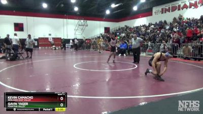 160 lbs Champ. Round 1 - Gavin Yager, Fountain Valley vs Kevin Camacho, Redlands East Valley