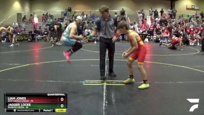 92 lbs Quarterfinals (8 Team) - Jagger Locke, BadBass Green vs Liam Jones, East Kansas Eagles