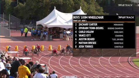 High School Boys' 100m Wheelchair, Finals 1