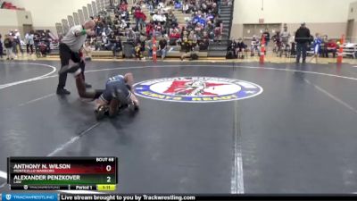 130 lbs Round 3 - Alexander Penzkover, LAW vs Anthony N. Wilson, Monticello Warriors