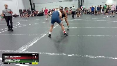 157 lbs Round 4 (8 Team) - Donnell Young, South Side WC Blue vs Matt Malinowski, Seagull White