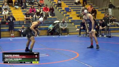 125 lbs Semifinal - Hunter Sparks, Eastern Oregon University (Ore.) vs Cristian Vasquez, Menlo College (Calif.)