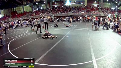 85 lbs Champ. Round 1 - Meyer Kinnan, Cozad Wrestling Club vs Oliver Tasa, Humphrey Saint Francis Flyers