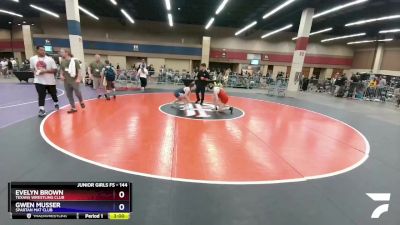 144 lbs Cons. Round 1 - Evelyn Brown, Texans Wrestling Club vs Gwen Musser, Spartan Mat Club