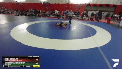 110 lbs Cons. Round 3 - Jayden Vanderhoof, Wisconsin vs Kain Ornelas, Team Zapas Wrestling Club