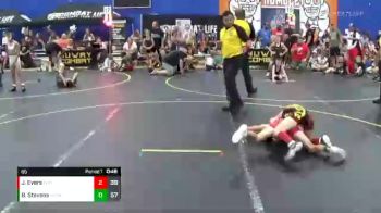 65 lbs Round 4 (6 Team) - Baran Stevens, Midwest Xtreme Wrestling vs Jace Evers, The Funky Singlets Teal