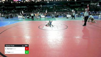 45 lbs Quarterfinal - Angelo Barbieri, Buxton (NJ) vs Dylan Yoon, Northern Valley