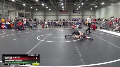 110 lbs Cons. Round 1 - Harrison Lorton, Southwest Timberwolves Wrestling Club vs Hunter Duryee, Great Bend