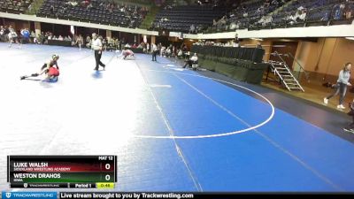 80 lbs Cons. Semi - Weston Drahos, Iowa vs Luke Walsh, Siouxland Wrestling Academy