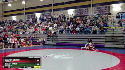 120 lbs Round 1 (16 Team) - Dalton Griffin, LaFayette vs Elijah Karr, Bremen