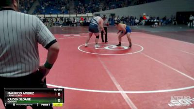 4A-285 lbs Quarterfinal - Mauricio Ambriz, Crook County vs Kaiden Sloane, Newport