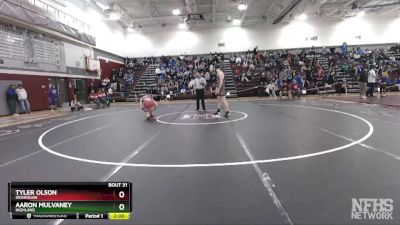 160 lbs Quarterfinal - Aaron Mulvaney, Highland vs Tyler Olson, Okanogan