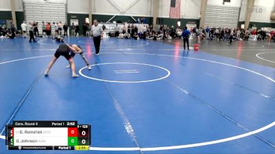 125 lbs Cons. Round 4 - Grady Romshek, Benedictine College vs Garrett Johnson, Northeast Oklahoma