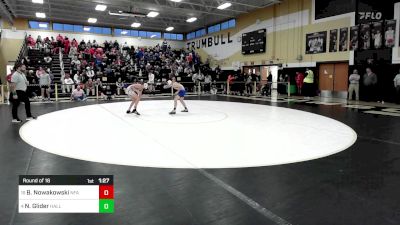 113 lbs Round Of 16 - Brock Nowakowski, Norwich Free Academy vs Noah Glider, Hall