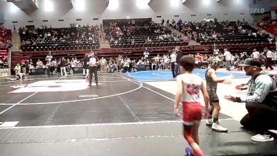 49 lbs Semifinal - Gunner Jenkins, Fort Gibson Youth Wrestling vs Knox Greer, Salina Wrestling Club