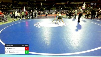 112 lbs Consi Of 8 #1 - Aidan Matias, Cordoba Trained vs Dion Mesanko-Coleman, Shore Thing