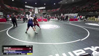 285 lbs Quarterfinal - Hung Vo, Silver Creek High School Wrestling vs Rene Delgado, CR Rams-LP Tigers Wrestling Club