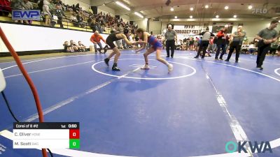 84 lbs Consi Of 8 #2 - Celes Oliver, Honey Badgers Wrestling Club vs Marcus Scott, Salina Wrestling Club