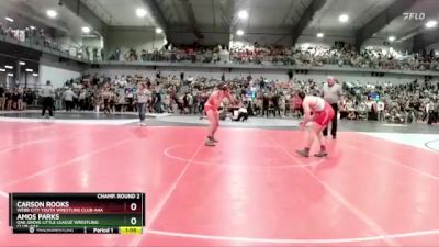 150 lbs Champ. Round 2 - Carson Rooks, Webb City Youth Wrestling Club-AAA vs Amos Parks, Oak Grove Little League Wrestling Club-AAA