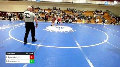 285 lbs Semifinal - Isaac Cazimoski, Clifton vs Cameron Baumann, Voorhees