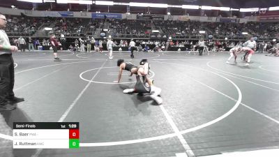 155 lbs Semifinal - Sir Nick Baer, Purler Wrestling Academy vs Jacob Ruttman, Kraken