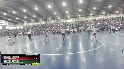 110 lbs Cons. Round 3 - Boston Devlin, Zion Thunder Wrestling Club vs Braken Hester, Box Elder Stingers