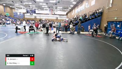 125 lbs Semifinal - Rachel Jensen, Champions Wrestling Club vs Kaitlyn Worthley, Fremont Wrestling Club