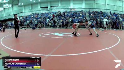 106 lbs Champ. Round 1 - Nathan Rioux, IN vs Nicholas Lawrensen, OH