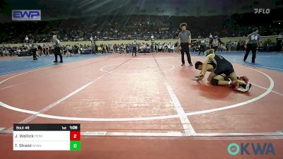 105 lbs Quarterfinal - Jackson Wallick, Perkins vs Toby Shield, Wyandotte Youth Wrestling