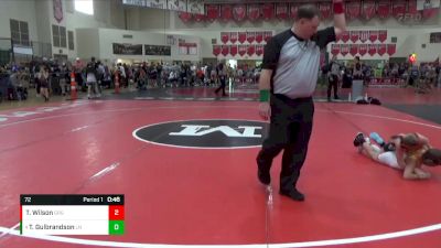 72 lbs Quarterfinal - Thor Gulbrandson, Lakeville North vs Trevor Wilson, Grand Rapids Grapplers