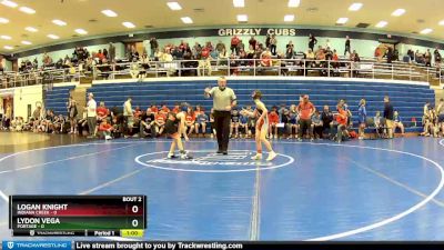 75 lbs Semis (4 Team) - Lydon Vega, Portage vs Logan Knight, Indiana Creek