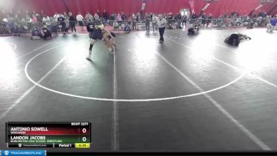 132 lbs Cons. Round 4 - Landon Jacobs, Burlington High School Wrestling vs Antonio Sowell, Wisconsin