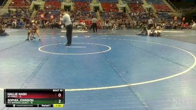 115 lbs Finals (8 Team) - Sophia Johnson, W2-Bismarck Legacy vs Hallie Nash, W1-Minot