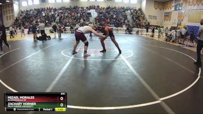 215 lbs Champ. Round 1 - ZACHARY HORNER, Palm Harbor University vs MIZAEL MORALES, Bloomingdale Sr