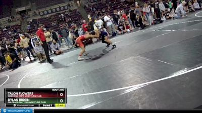 114 lbs Quarterfinal - Talon Flowers, Wrecking Crew Wrestling Club vs Dylan Riggin, Colorado Top Team Wrestling Club