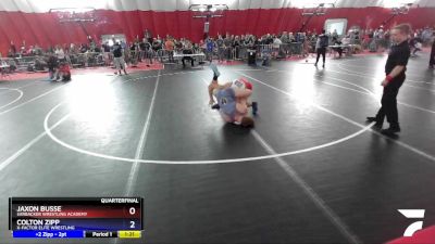 160 lbs Quarterfinal - Jaxon Busse, Sarbacker Wrestling Academy vs Colton Zipp, X-Factor Elite Wrestling