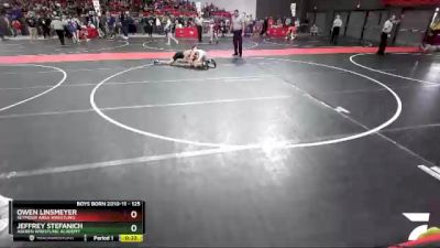 125 lbs Cons. Round 3 - Jeffrey Stefanich, Askren Wrestling Academy vs Owen Linsmeyer, Seymour Area Wrestling