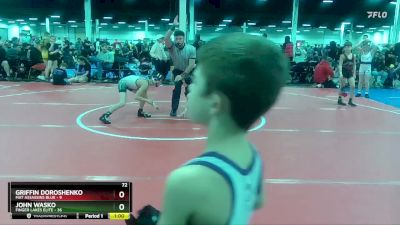 72 lbs Round 4 (10 Team) - John Wasko, Finger Lakes Elite vs Griffin Doroshenko, Mat Assassins Blue